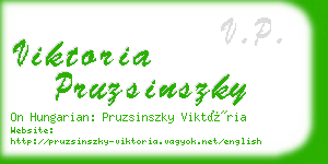 viktoria pruzsinszky business card